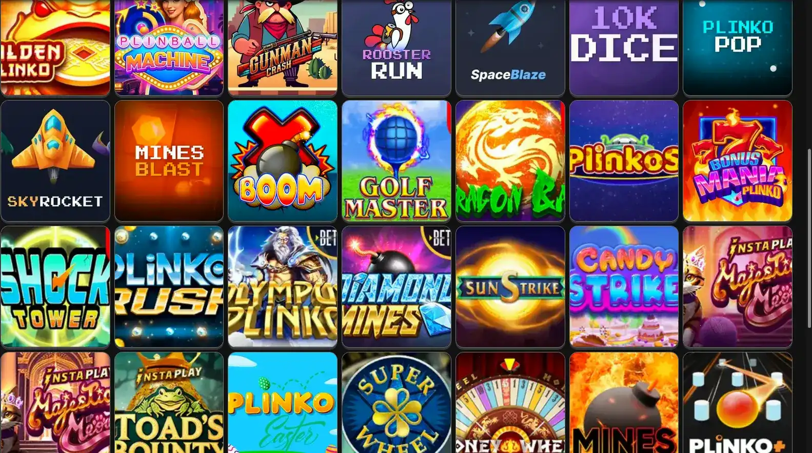 Интерфейс Lucky Bear casino со слотами